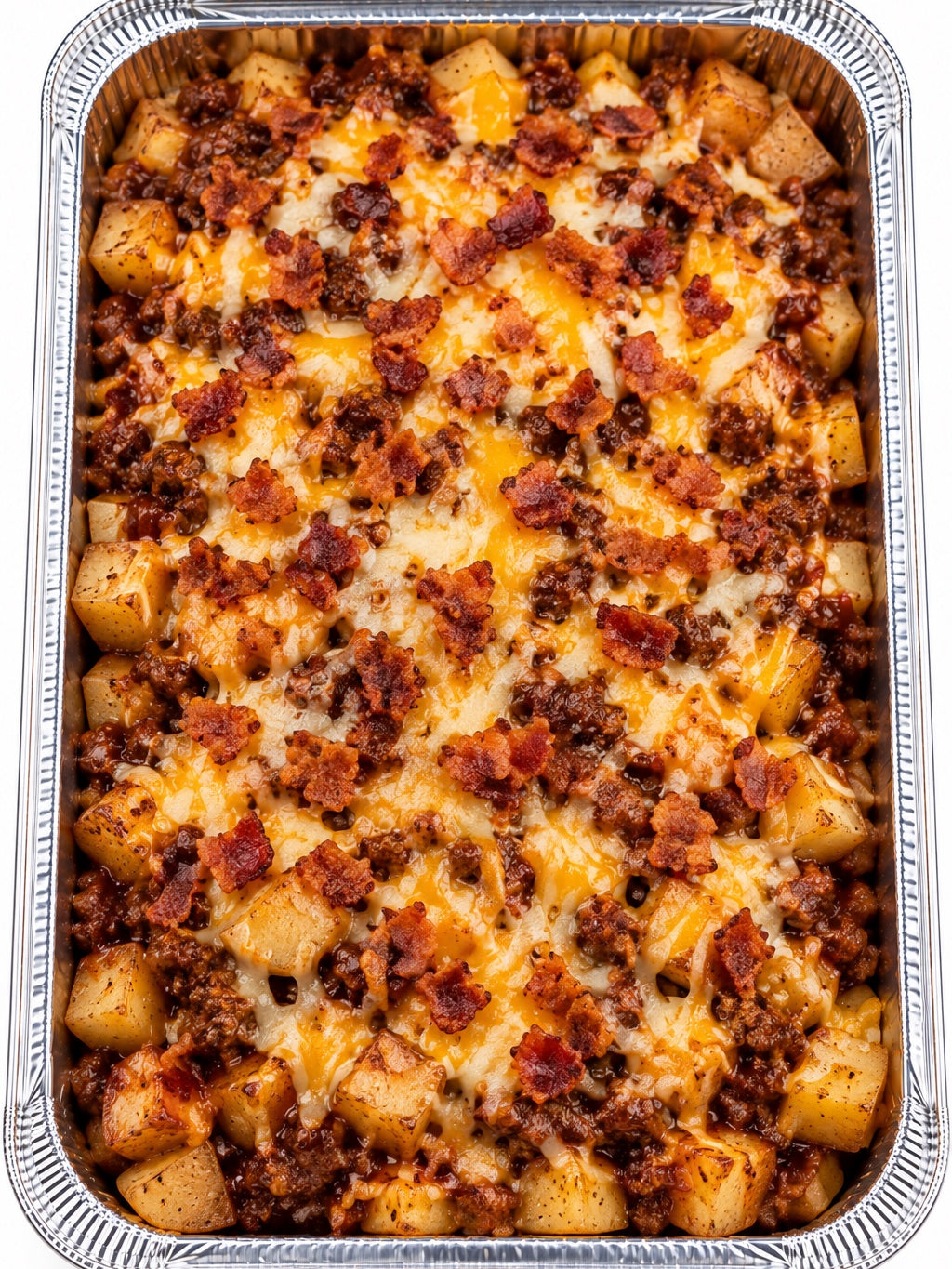 Family Freezer Meal -Loaded BBQ Beef & Potato Bake
