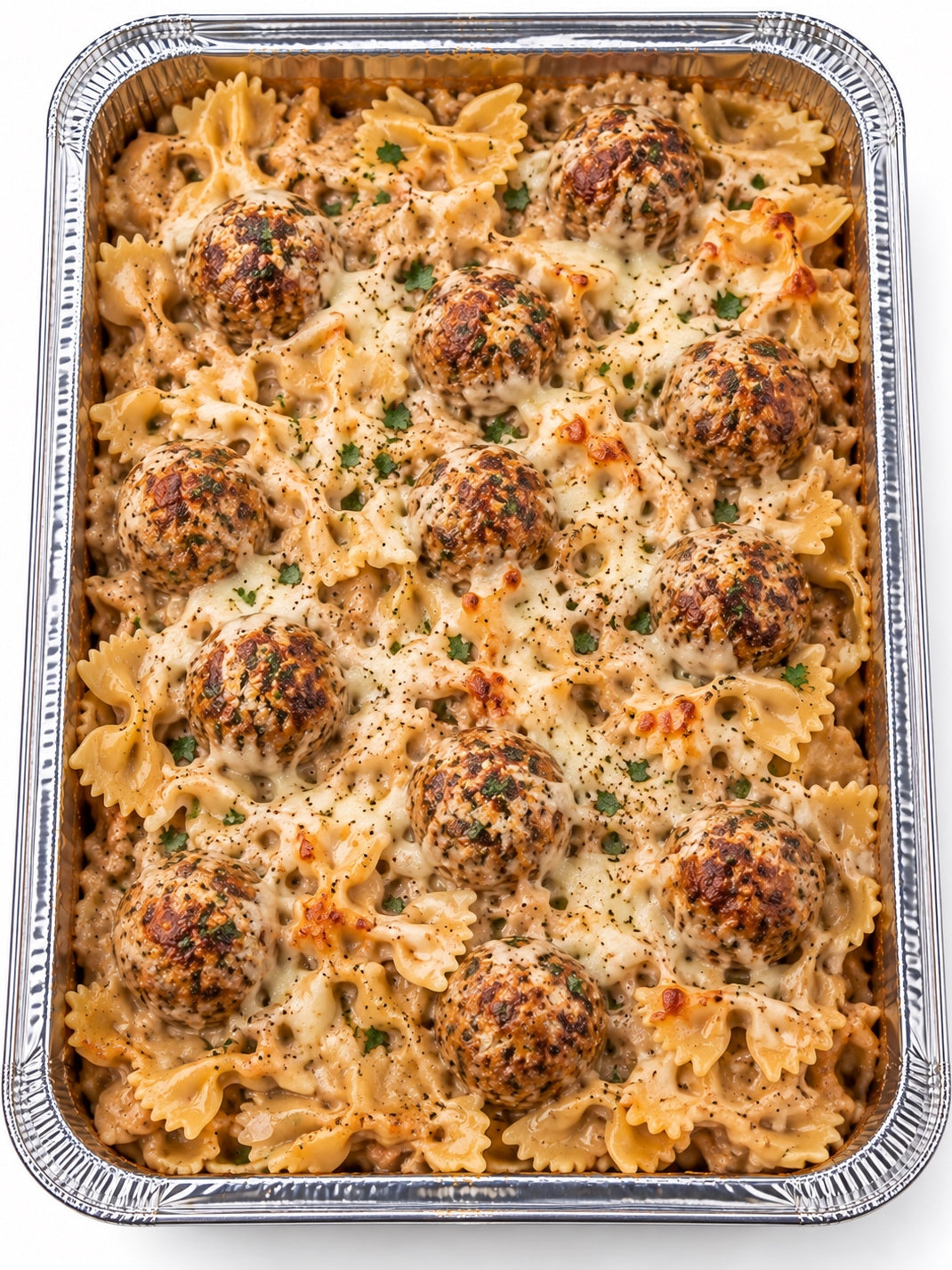 Family Freezer Meal - Country Style Meatball & Noodle Bake