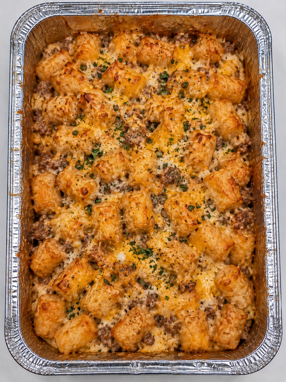 Family Freezer Meal - Tater Tot Hotdish