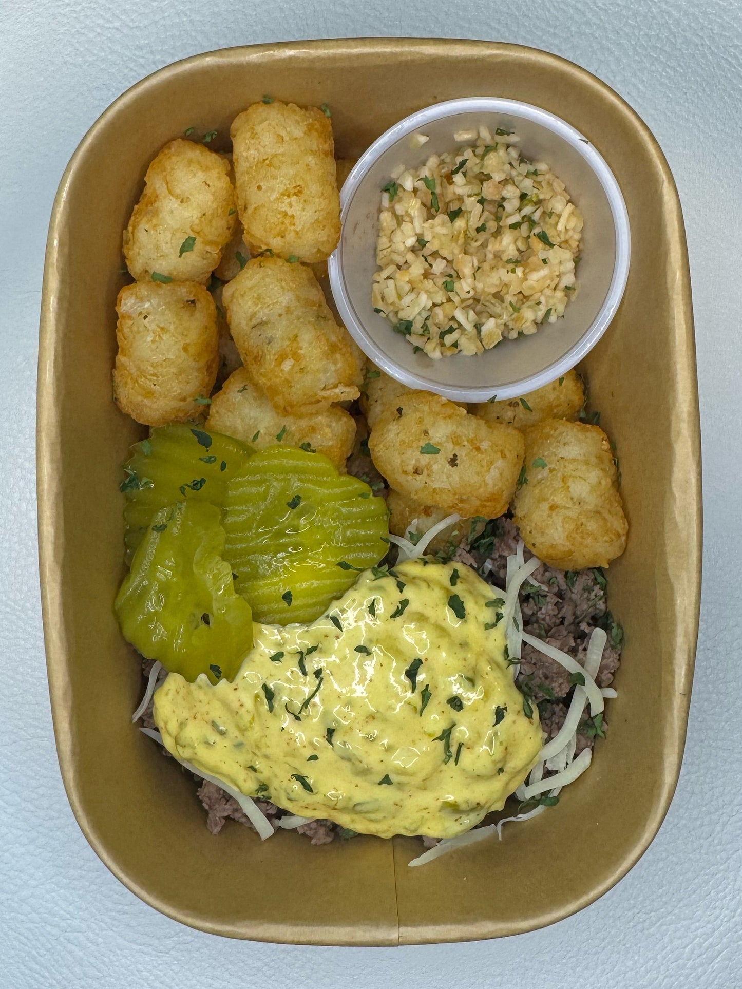 Mock Mac Tater Tot Bowl (GF)