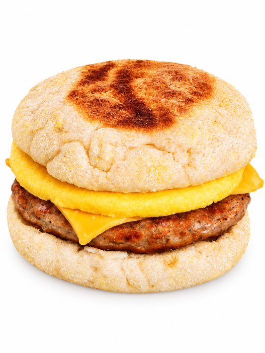 Turkey Sausage English Muffin Breakfast Sandwich