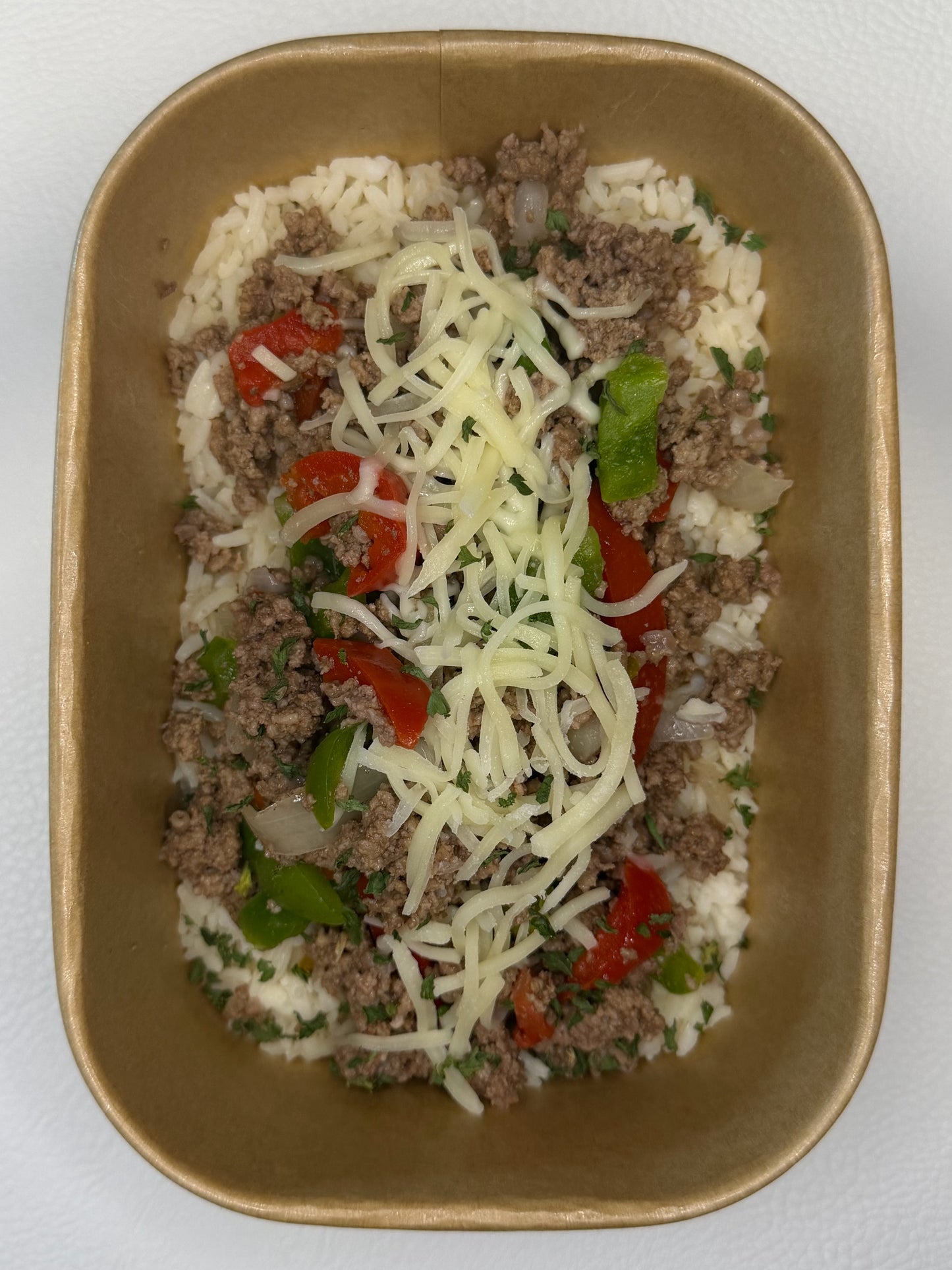 Ground Beef Philly Cheesesteak Bowl (GF)